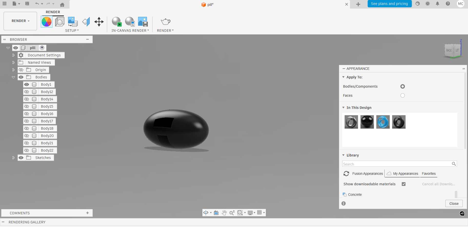 3D design of Final Project in Fusion